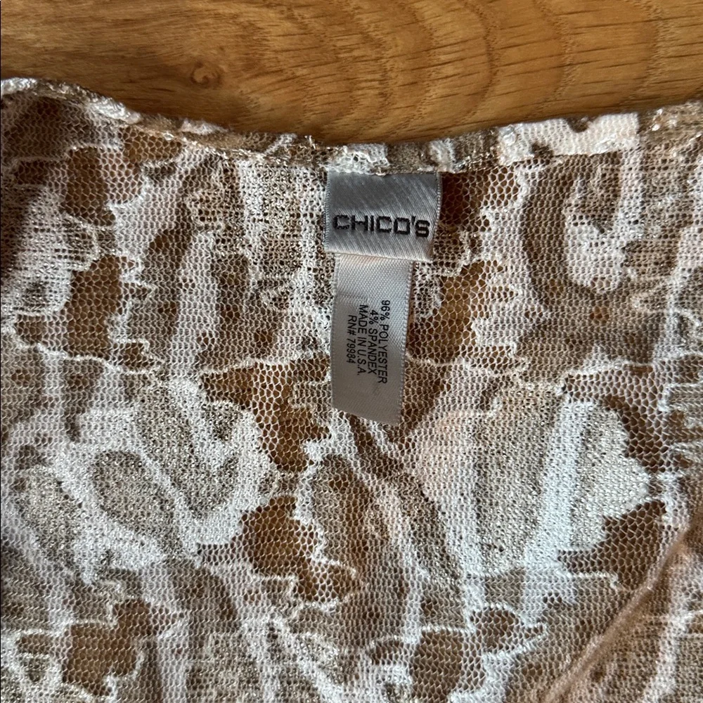 Chico's One Size Animal Print Wrap Shawl Sleeveless Open Front Kimono sleeveless